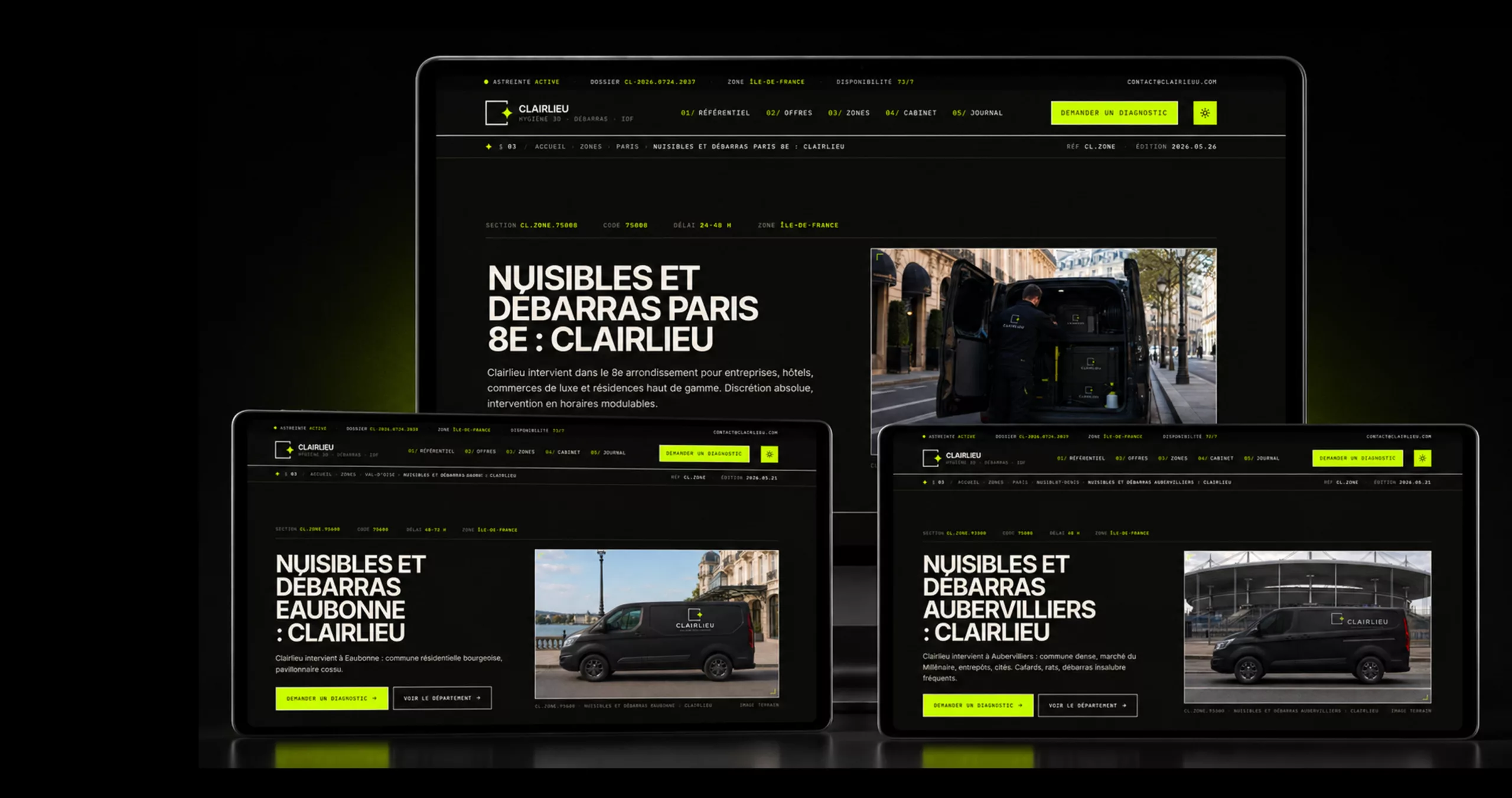 Architecture SEO locale du site Clairlieu